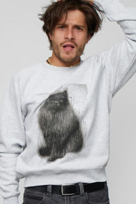 Світшот YAPPI чоловічий  сірий "Cat"