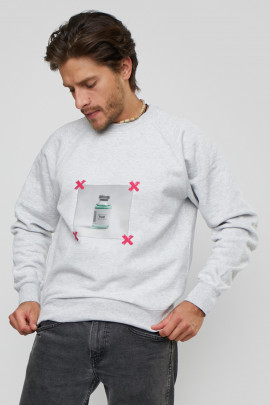 Світшот YAPPI чоловічий  сірий "Trust"