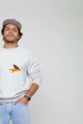 Світшот YAPPI чоловічий  сірий "don't pretend "