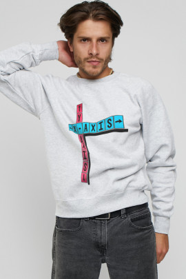 Світшот YAPPI чоловічий  сірий "Axis X Y"