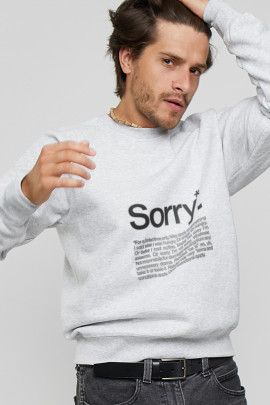 Світшот YAPPI чоловічий  сірий "Sorry*-..."