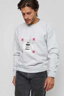 Світшот YAPPI чоловічий  сірий "Manipulation"