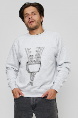 Світшот YAPPI чоловічий  сірий "Zipper"