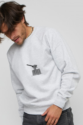 Світшот YAPPI чоловічий  сірий "Pasta"