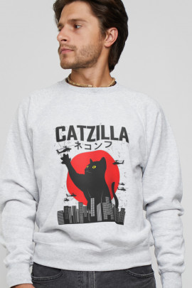 Світшот YAPPI чоловічий  сірий "Catzilla"