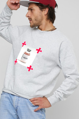 Світшот YAPPI чоловічий  сірий "Happiness"