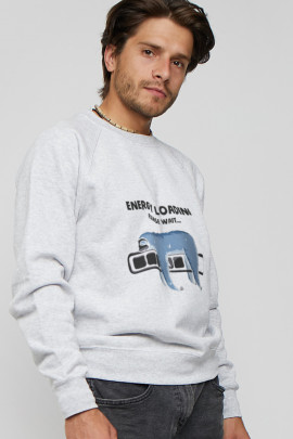 Світшот YAPPI чоловічий  сірий "Energy loading. Please wait"