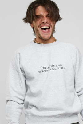 Світшот YAPPI чоловічий  сірий "Світшот для важливих зустрічей" 