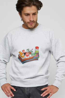 Світшот YAPPI чоловічий  сірий "lunch"