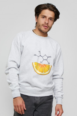 Світшот YAPPI чоловічий  сірий "orange formula"