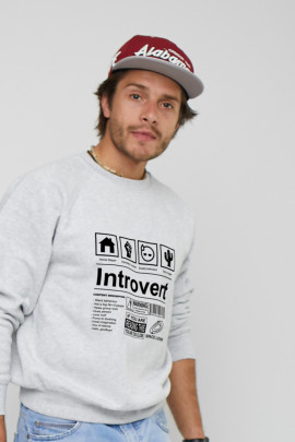 Світшот YAPPI чоловічий  сірий "Introvert"