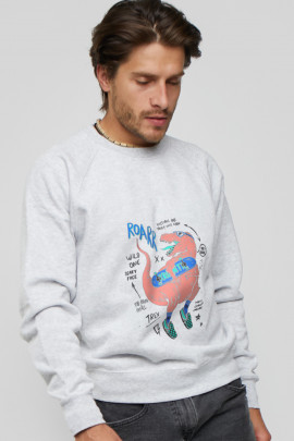 Світшот YAPPI чоловічий  сірий "Roarr"