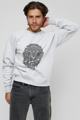 Світшот YAPPI чоловічий  сірий "Lion"