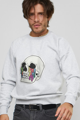 Світшот YAPPI чоловічий  сірий "Skull"