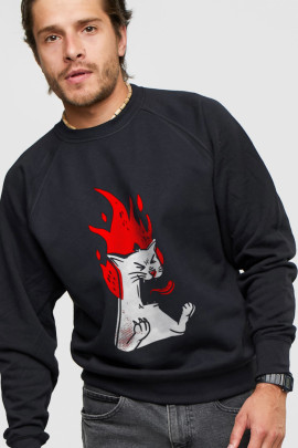 Світшот YAPPI чоловічий  чорний "Relax"