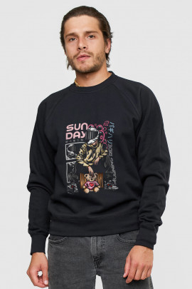 Світшот YAPPI чоловічий  чорний "Sunday"