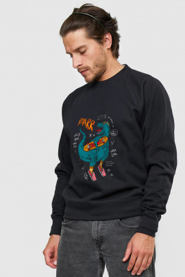 Світшот YAPPI чоловічий  чорний "Roarr"