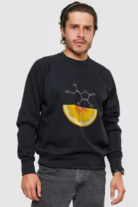 Світшот YAPPI чоловічий  чорний "orange formula"