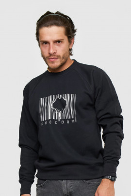 Світшот YAPPI чоловічий  чорний "Freedom"