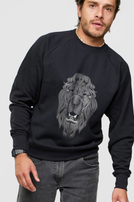 Світшот YAPPI чоловічий  чорний "Lion"