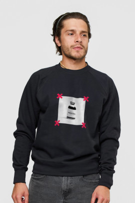 Світшот YAPPI чоловічий  чорний "Manipulation"