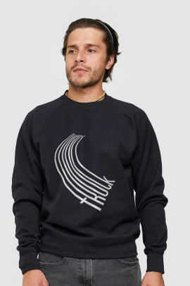 Світшот YAPPI чоловічий  чорний "Turn track"