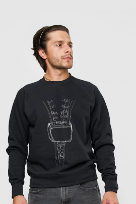 Світшот YAPPI чоловічий  чорний "Zipper"