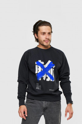 Світшот YAPPI чоловічий  чорний "Rise people, rise!"