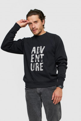 Світшот YAPPI чоловічий  чорний "Adventure"