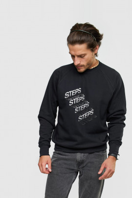 Світшот YAPPI чоловічий  чорний "Steps"