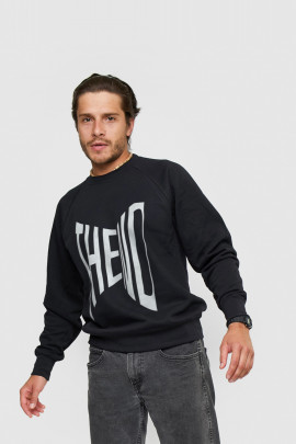 Світшот YAPPI чоловічий  чорний "The end"