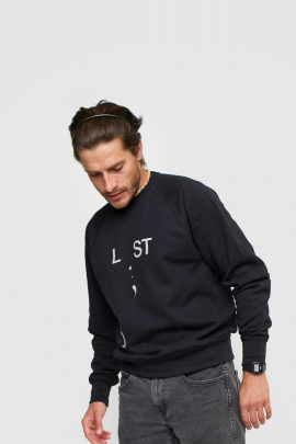 Світшот YAPPI чоловічий  чорний "Lost"