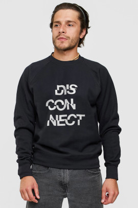 Світшот YAPPI чоловічий  чорний "Disconnect"