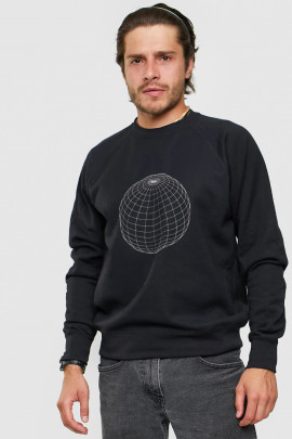 Світшот YAPPI чоловічий  чорний "Planet"