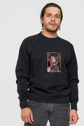 Світшот YAPPI чоловічий  чорний "photosamurai"