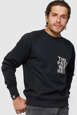 Світшот YAPPI чоловічий  чорний "The past was here"