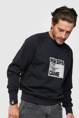 Світшот YAPPI чоловічий  чорний "Makers of the game"