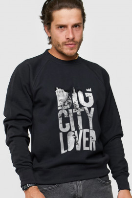 Світшот YAPPI чоловічий  чорний "Big city lover"