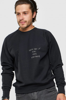 Світшот YAPPI чоловічий  чорний "Правило трьох "Н". Немає Нічого Неможливого!"