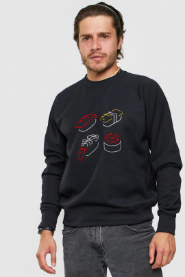 Світшот YAPPI чоловічий  чорний "Sushi"