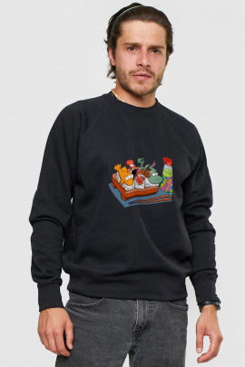 Світшот YAPPI чоловічий  чорний "Dinner"