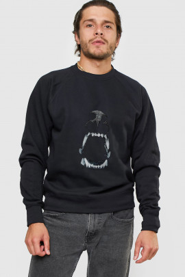 Світшот YAPPI чоловічий  чорний "Grin"