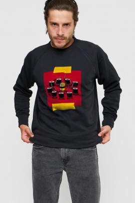 Світшот YAPPI чоловічий  чорний "tamago vs. sushi"