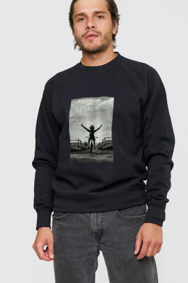 Світшот YAPPI чоловічий  чорний "Freedom"