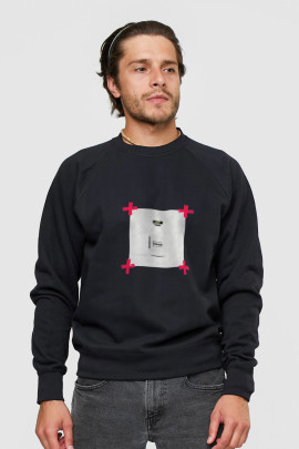 Світшот YAPPI чоловічий  чорний "Silence"