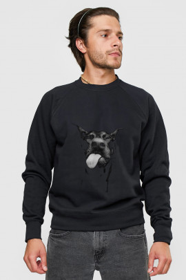 Світшот YAPPI чоловічий  чорний "Doberman"