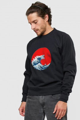 Світшот YAPPI чоловічий  чорний "ripple"