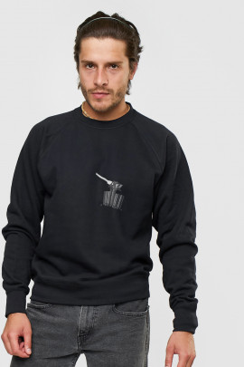 Світшот YAPPI чоловічий  чорний "paste number"