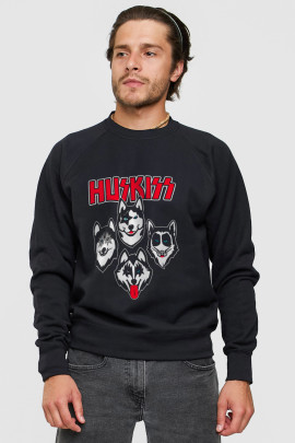 Світшот YAPPI чоловічий  чорний "Huskiss"