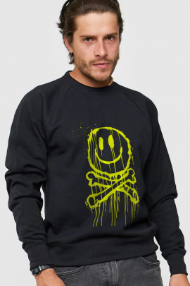 Світшот YAPPI чоловічий  чорний "Smile"